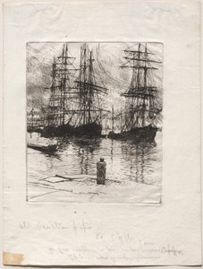 Drei Schiffe, Venedig, 1880 von Otto H. Bacher