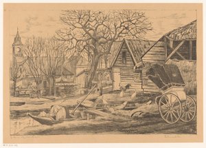 Dorf am Wasser von Otto Hanrath (signed by artist)