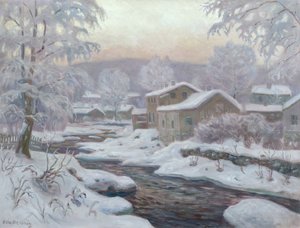 Winter am Fluss von Otto Henning