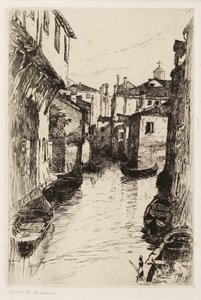 Ein Kanal in Venedig, ca. 1880-82 von Otto Henry Bacher