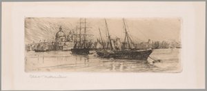 Zwei Boote, Venedig von Otto Henry Bacher