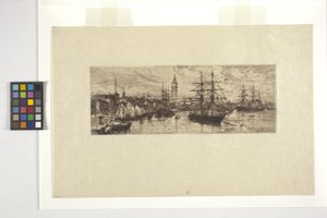 Venedig, Schiffe und Palazzo Ducale von Otto Henry Bacher