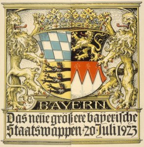 Das neue größere bayerische Staatswappen, 20. Juli 1923