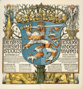 Die Großherzöge von Hessen und deren Staatswappen