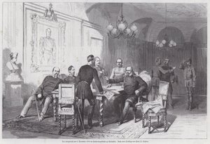Preußische Armeekommandeure halten Kriegsrat in Versailles, Deutsch-Französischer Krieg, 6. Dezember 1870 von Otto Johann Heinrich Heyden