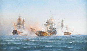 HMS Wachtmeister kämpft gegen das russische Geschwader am 4. Juni 1719, 1902