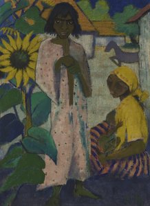 Zigeuner mit Sonnenblumen, 1927 von Otto Mueller