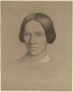 Bildnis der Emilie Scholderer, der Mutter des Künstlers, en face von Otto Scholderer