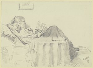 Luise Scholderer beim Lesen