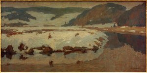 Später Schnee von Otto Ubbelohde