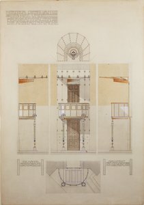 Entwurf für die Kanzel der Kirche von Steinhof, Wiens zentrales Krankenhaus für psychisch Kranke von Otto Wagner