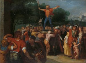 Brinno auf dem Schild erhoben von Otto van Veen