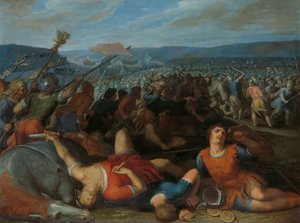 Die Bataver besiegen die Römer am Rhein