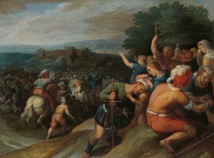 Die Bataver umzingeln die Römer bei Vetera von Otto van Veen