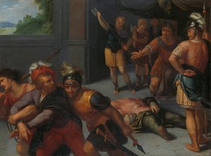 Die Enthauptung von Claudius Paulus und die Gefangennahme von Julius Civilis (eine von zwölf Serien über den Aufstand der Bataver gegen die Römer)