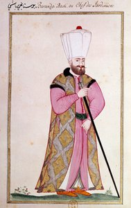 Osmanische Kunst: Kopf der Gärtner des Palastes von Ottoman School