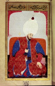 Soliman I der Prächtige, Sultan des Osmanischen Reiches, Miniatur aus dem Manuskript Human Physiognomy von Seyyid Lokman Hussein