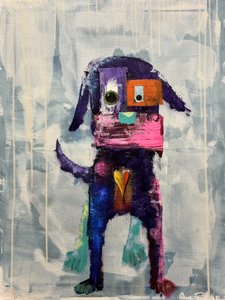 Bunter abstrakter Hund von Owe Emfestav