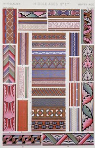 Mittelalterliche Dekoration, Tafel LXVII aus Grammar of Ornament, von Owen Jones (1809-1874), London von Owen Jones