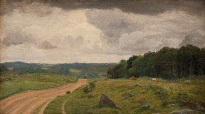 Landschaft bei Kongens Møller, Seeland. Nachmittagslicht