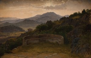 Landschaft bei Subiaco. Sonnenuntergang von P.C. Skovgaard
