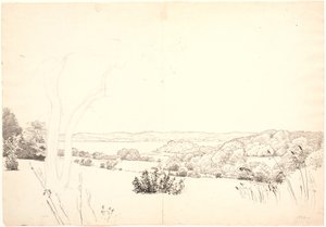 Landschaft mit Blick über den Skarrit-See