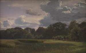 Aufziehendes Gewitter über Nysø Have und Fribedet von P.C. Skovgaard