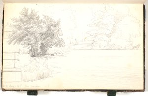 Waldpartie an einem See von P.C. Skovgaard
