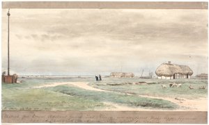 Aussicht vom Konsul Axelsens Hof bis zur Reede, wo die Læsø-Jagden liegen.