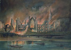 Brand im Houses of Parliament, 16. Oktober 1834 von P.T. Cameron
