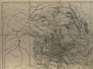 Karte aus der Kartensammlung der Nationalbibliothek. Die Karte wurde handgezeichnet (nach 1846) und zeigt Telemark
