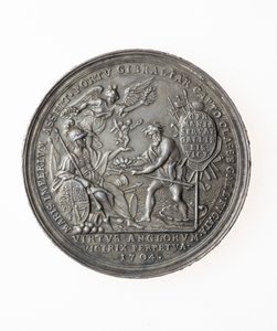 Medaille zur Erinnerung an britische Siege, 1704 von P. H. Muller