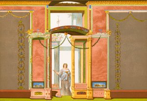 Pompejanische Wanddekoration von P. Sellier