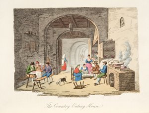 Das Landgasthaus, aus Italienische Szenerie, die Sitten, Bräuche und Vergnügungen der verschiedenen Staaten Italiens darstellend, veröffentlicht 1806 von P. van (after) Lerberghi