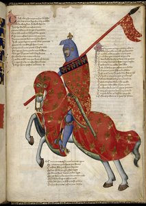 Ein Ritter aus Prato aus Regia Carmina von Convenevole da Prato von Pacino di Buonaguida