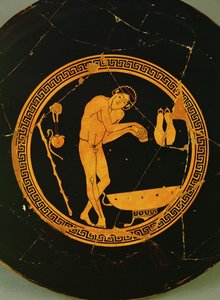 Läufer mit Turnschuhen und Waschbecken von Painter Onesimos