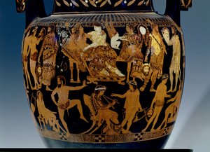 Attischer rotfiguriger Volutenkrater, (Detail) von Painter Pronomos