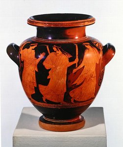 Attische rotfigurige Stamnos von Painter of the Birth of Athena