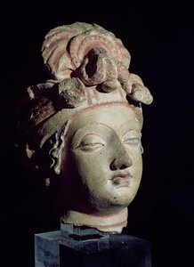 Kopf, aus Gandhara, griechisch-buddhistischer Stil, 1.-4. Jahrhundert