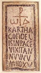 Paleochristliche Antike: Grabmosaik von Karthago von Paleo Christian