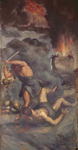 Innenansicht der Orgelpanele, die Kain und Abel darstellen, 1600 von Palma Il Giovane