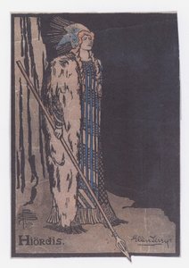 Ellen Terry als Hiordis in Ibsens Die Wikinger von Pamela Colman Smith