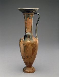 Loutrophoros Hydria mit Hochzeitsprozession, 480-460 v. Chr. von Pan Painter (attr. to)