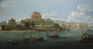 Ansicht der Villa Costaguti und Villa Pamphilj zwischen Anzio und Nettuno
