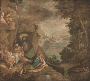 Landschaft mit einer Szene der Verzauberung, ca. 1590 von Paolo Fiammingo
