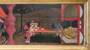 Predella der Entweihung der Hostie (Detail) von Paolo Uccello