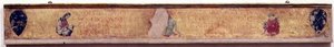 Predella zeigt Christus, der zwischen der Madonna und dem hl. Johannes aus dem Grab aufersteht von Paolo Uccello