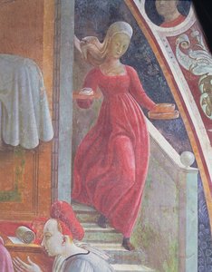 Die Geburt der Jungfrau (Detail) von Paolo Uccello
