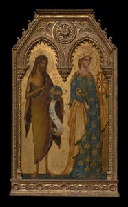 Heilige Johannes der Täufer und Katharina von Alexandria, um 1350 von Paolo Veneziano
