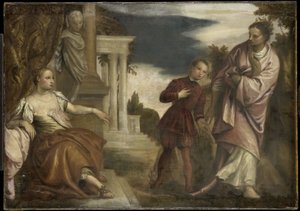 Die Wahl zwischen Tugend und Leidenschaft von Paolo Veronese (follower of)